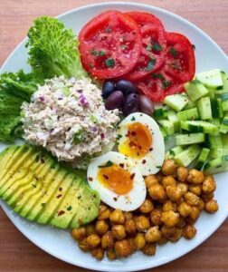 Tuna salad platter made with wild albacore tuna