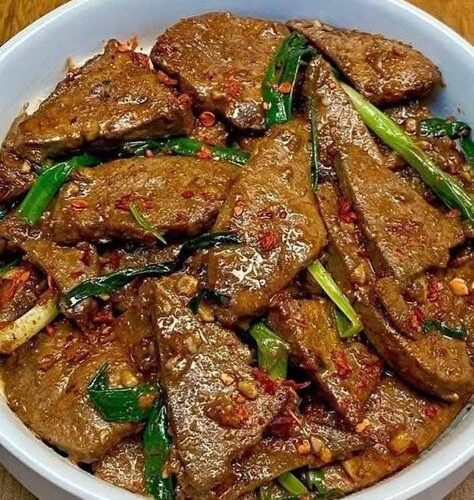 side dish Fried pork liver